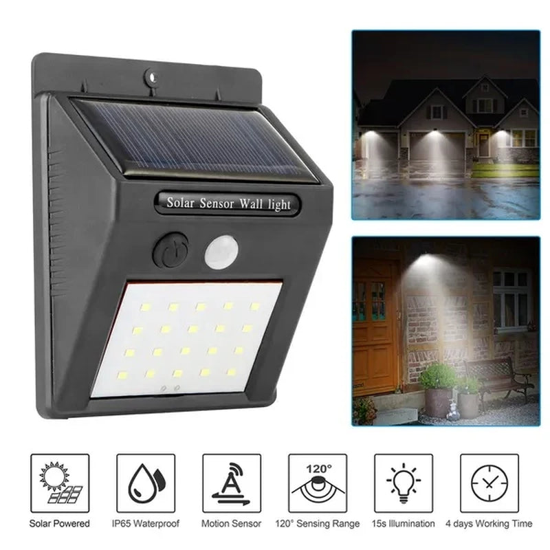 Solar Light 20 Leds Outdoor PIR Motion Sensor Lights
