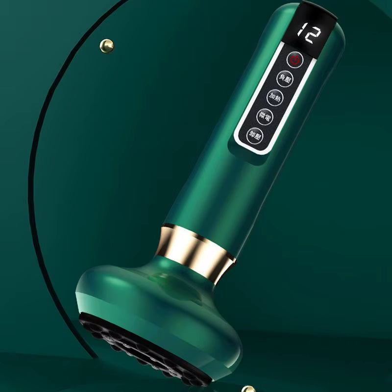 12 Level Adjustable Electric Cupping Massager Anti-Cellulite Massager Handheld Beauty Health Scraping Body Slimming Massage