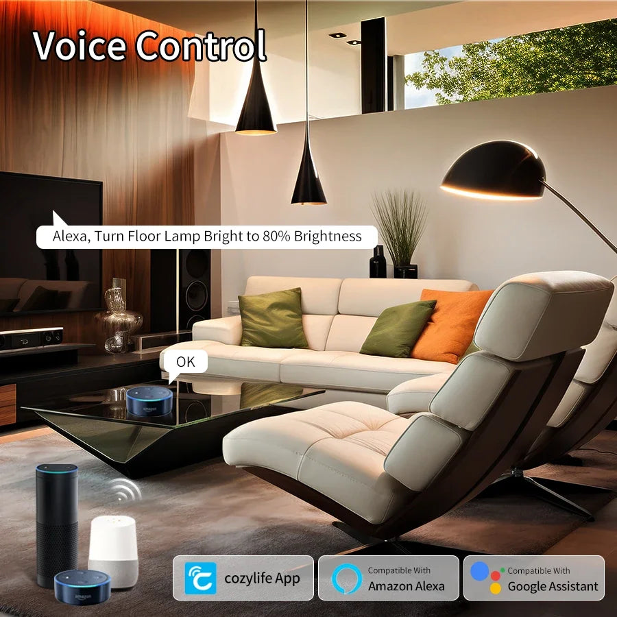12W 15W 20W Wifi Smart LED Light Bulbs 220V 110V E27 LED Smart Alexa Lamp Cozylife APP Lampada Support Google Home Vioce Control