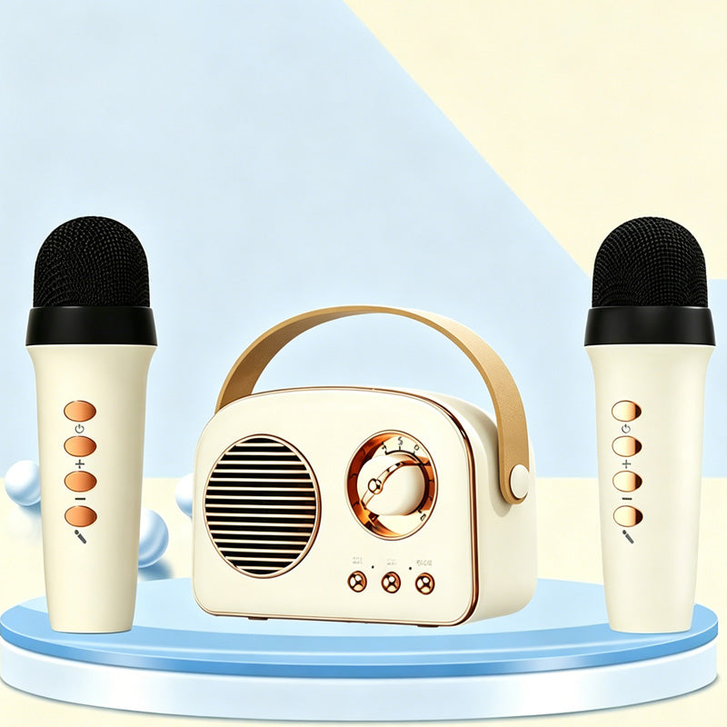 Mini Portable Karaoke Machine with Wireless Microphones