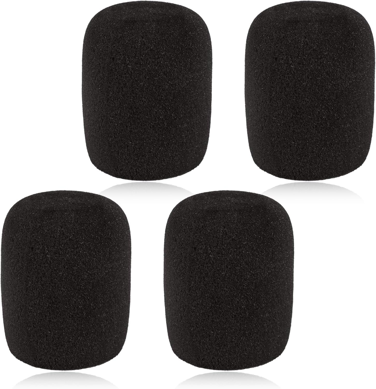 4 Pack Microphones Cover Soft Foam Mic Covers Microphone Foam Covers Microphone Windscreen Protection for Most Standard Handheld Microphones
