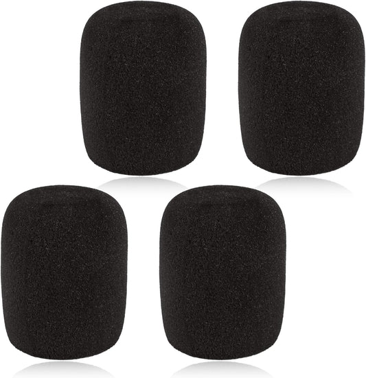 4 Pack Microphones Cover Soft Foam Mic Covers Microphone Foam Covers Microphone Windscreen Protection for Most Standard Handheld Microphones