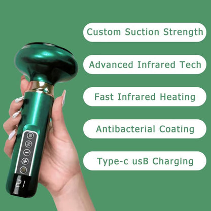 12 Level Adjustable Electric Cupping Massager Anti-Cellulite Massager Handheld Beauty Health Scraping Body Slimming Massage