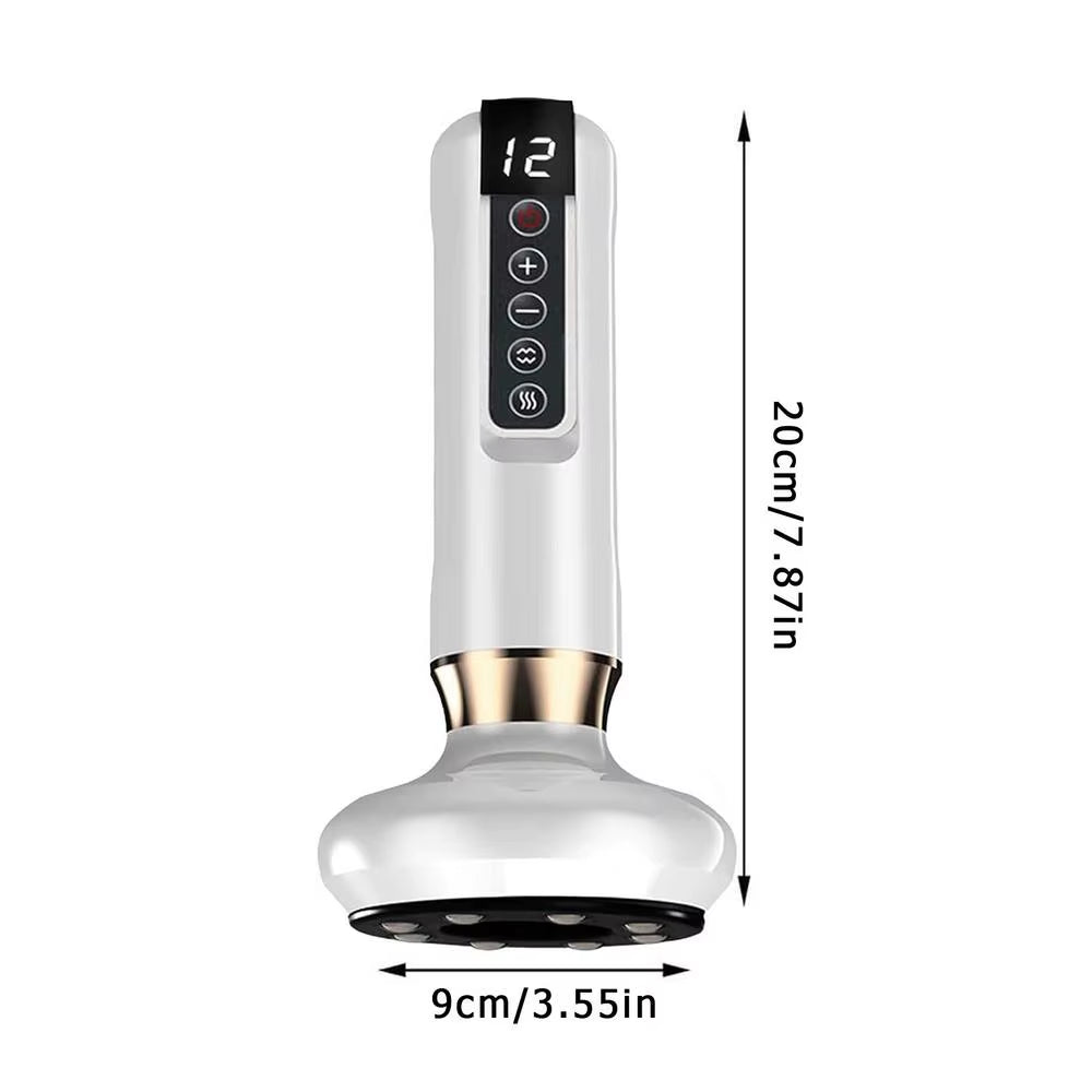 12 Level Adjustable Electric Cupping Massager Anti-Cellulite Massager Handheld Beauty Health Scraping Body Slimming Massage