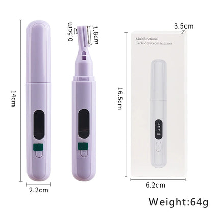 1Pcs Electric Eyebrow Trimmer Face Hair Remover Mini Portable Women Body Shaver Neck Lip Arms and Legs Hairs Removal Blade Razor