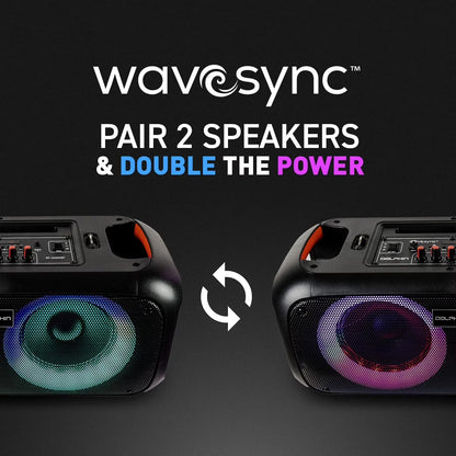 SP-2600RBT Boombox Speaker with Mic Input & Sound-Activated Light, Bluetooth & USB, Play Music Anywhere