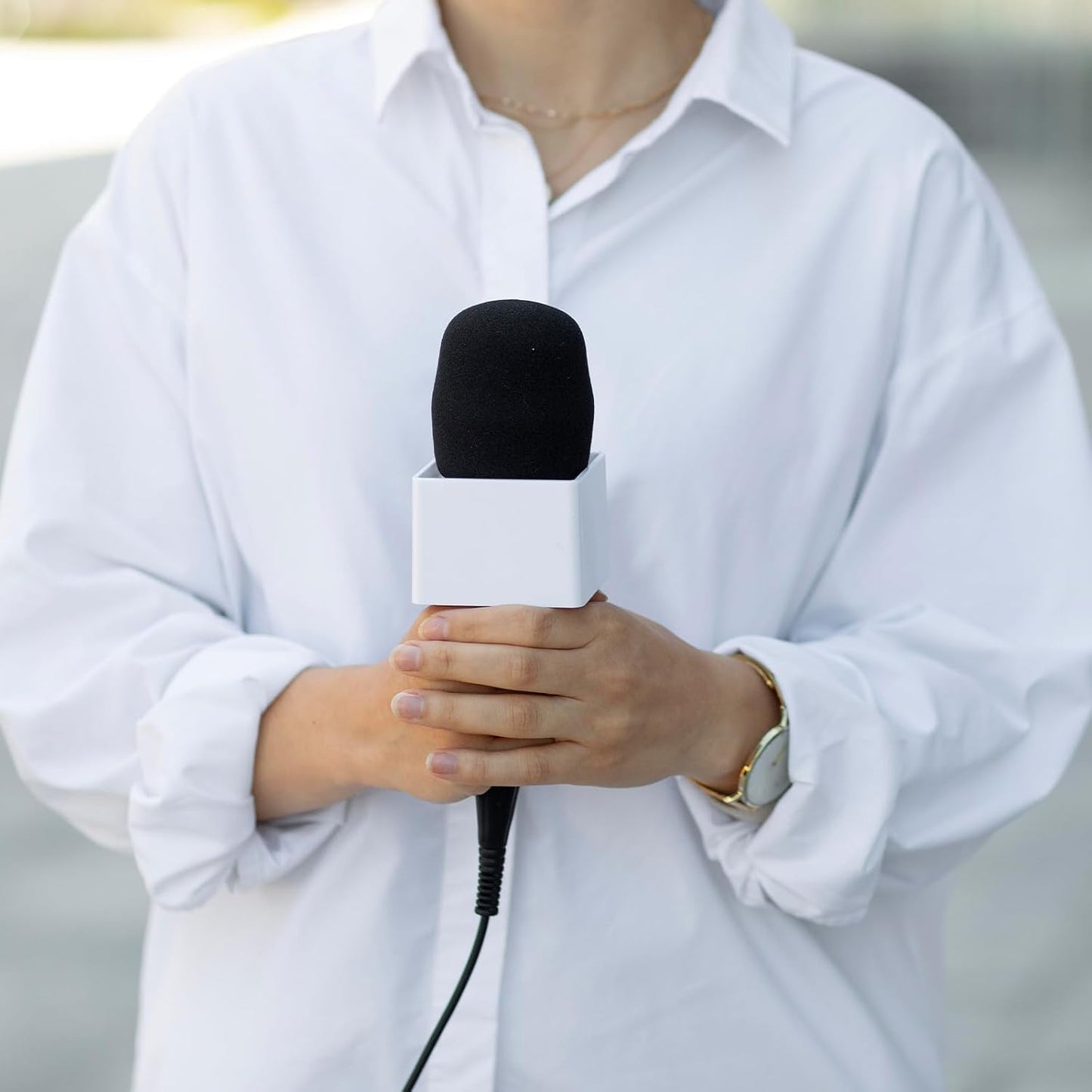 4 Pack Microphones Cover Soft Foam Mic Covers Microphone Foam Covers Microphone Windscreen Protection for Most Standard Handheld Microphones