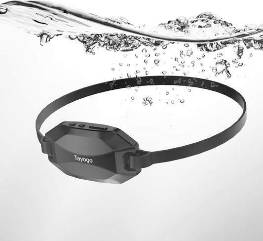 Bone Conduction Swimming Headphones, IPX8 Waterproof Open-Ear Headphones | 32GB MP3 Player & Bluetooth 5.4 & FM Radio, Underwater Headphones for Swimming, Compatible with  T6 Transmitter