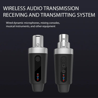 2.4G XLR Wireless Microphone System Transmitter and Receiver Suitable for Dynamic Microphones and 5V Condenser Microphones(M-04)