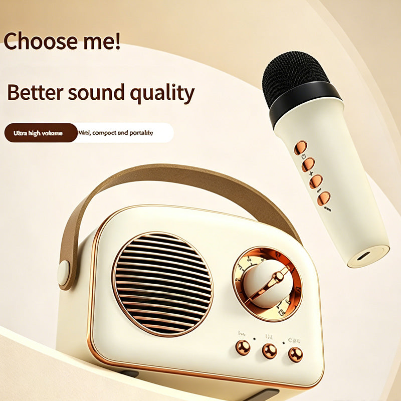 Mini Portable Karaoke Machine with Wireless Microphones