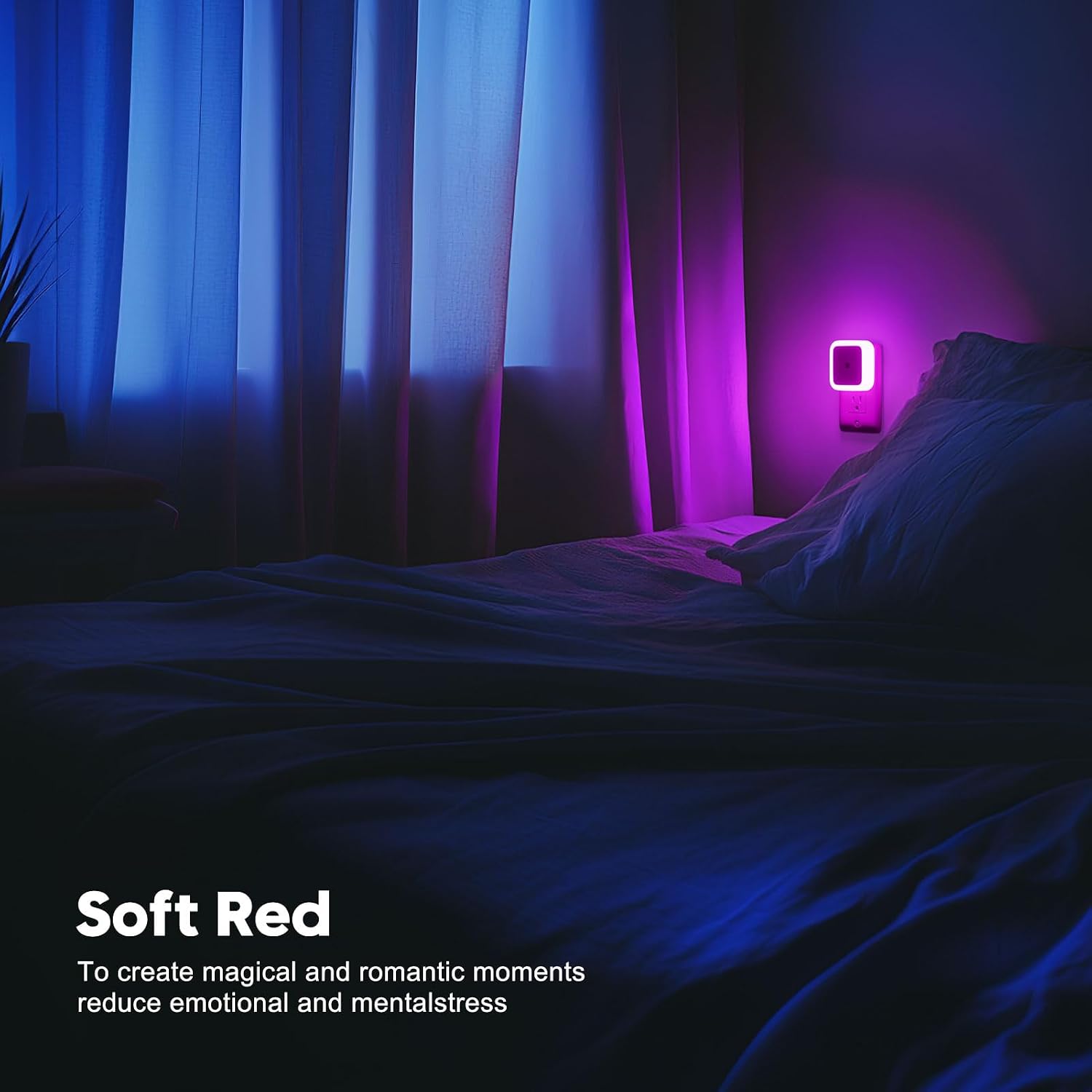 Night Light, Night Lights Plug into Wall 4-Pack, Pink Plug in Night Light, Dusk to Dawn Night Lamp Led Night Lights for Bedroom, Bathroom, Hallway
