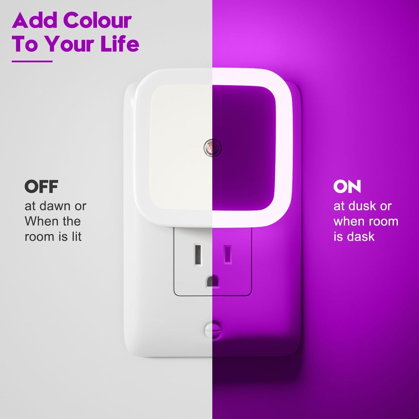 Night Light, Night Lights Plug into Wall 4-Pack, Pink Plug in Night Light, Dusk to Dawn Night Lamp Led Night Lights for Bedroom, Bathroom, Hallway
