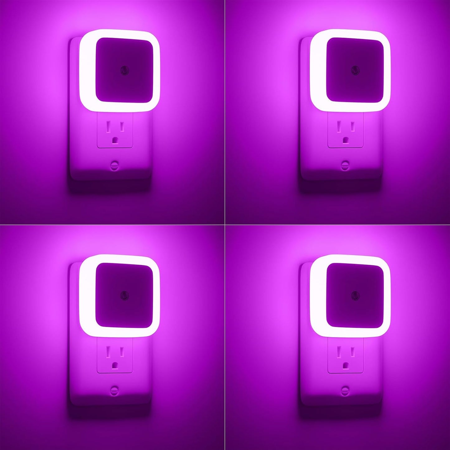Night Light, Night Lights Plug into Wall 4-Pack, Pink Plug in Night Light, Dusk to Dawn Night Lamp Led Night Lights for Bedroom, Bathroom, Hallway