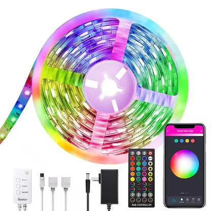 Smart 16.4 Ft. Wifi Dimmable Cuttable Color-Changing Plug-In Integrated LED Strip Light (1-Pack)