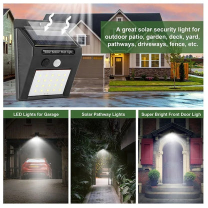 Solar Light 20 Leds Outdoor PIR Motion Sensor Lights