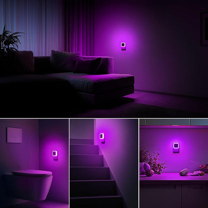 Night Light, Night Lights Plug into Wall 4-Pack, Pink Plug in Night Light, Dusk to Dawn Night Lamp Led Night Lights for Bedroom, Bathroom, Hallway
