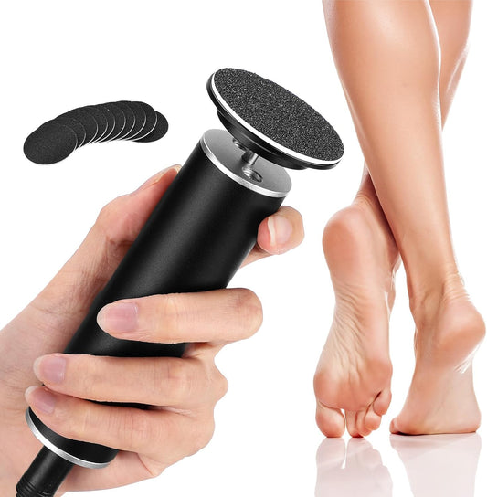 Electric Foot Callus Remover, Electric Foot File - Callus Remover for Feet, Feet Sander with 60 Pcs Replacements Sanding Disc, Professional Pedicure Tool for Dead Skin, Black
