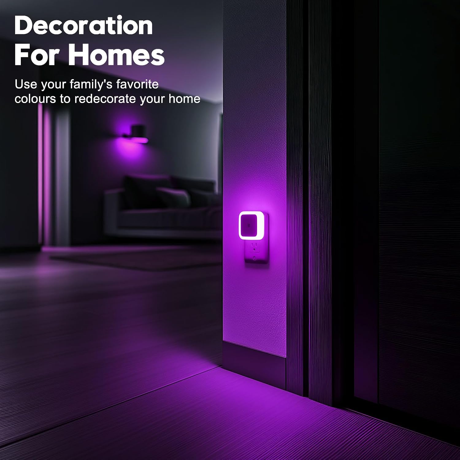 Night Light, Night Lights Plug into Wall 4-Pack, Pink Plug in Night Light, Dusk to Dawn Night Lamp Led Night Lights for Bedroom, Bathroom, Hallway