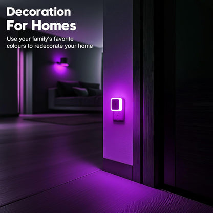 Night Light, Night Lights Plug into Wall 4-Pack, Pink Plug in Night Light, Dusk to Dawn Night Lamp Led Night Lights for Bedroom, Bathroom, Hallway
