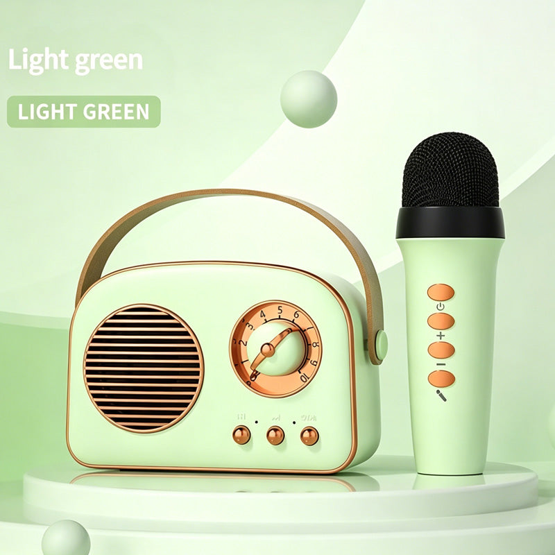 Mini Portable Karaoke Machine with Wireless Microphones