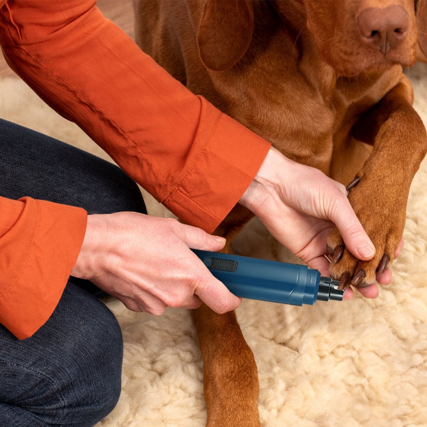 1Pc Dog Nail Grinder 2 Speeds Quiet USB Rechargeable Pet Nail Grinder Professional Pet Nail Trimmer Cordless Paws Grooming & Smoothing Claw Care for Small Medium Large Dogs & Cats