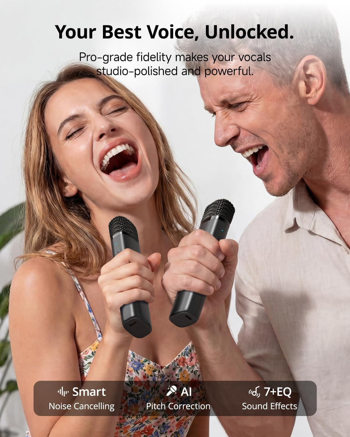 Karaoke Machine for Adults, with Lyrics Display Screen, 32GB Karaoke Tablet, 2 Wireless Microphones, Karaoke Speaker with Autotune EQ, Connect TV, Portable Karaoke System for Home Outdoor Party