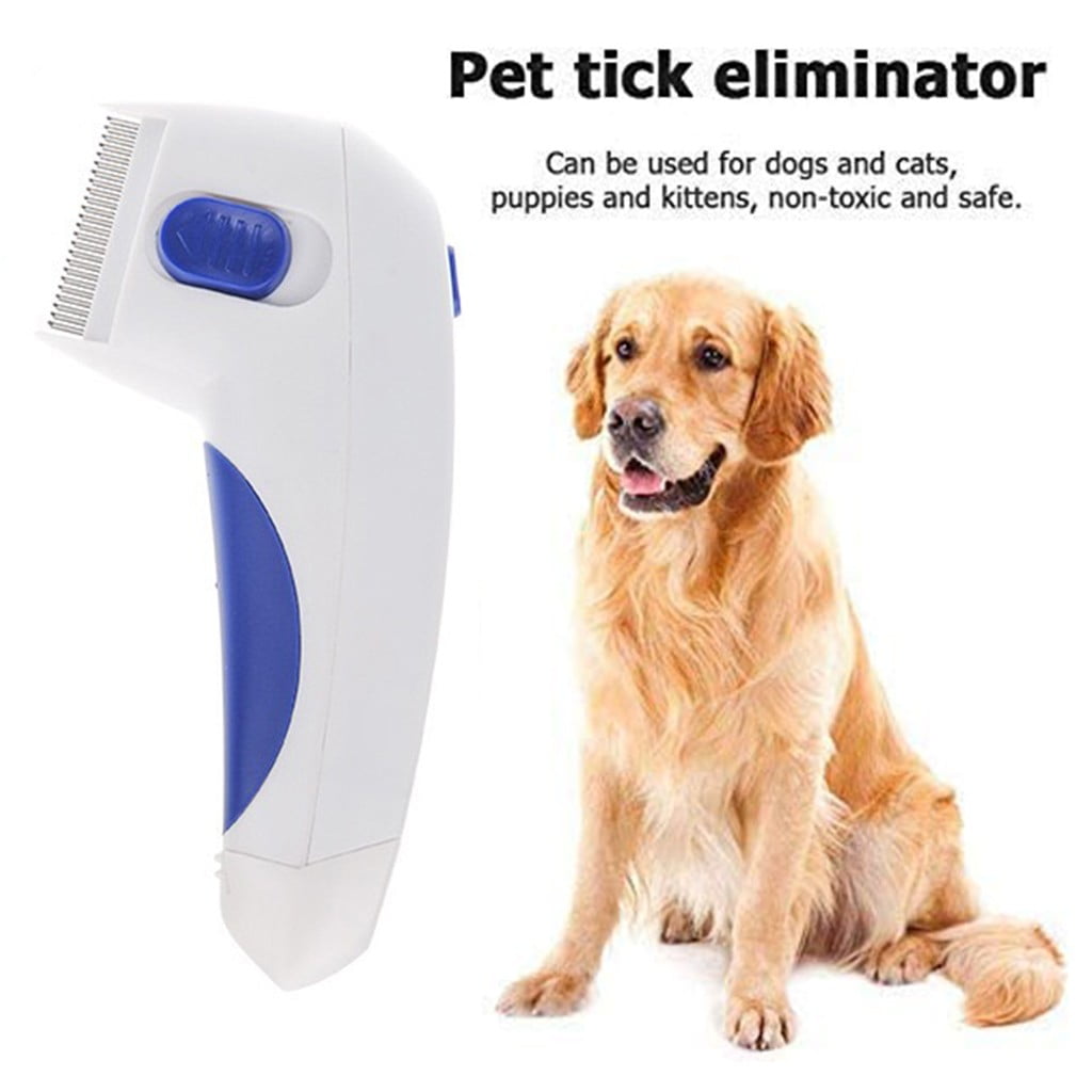 Electronic Pet Lice Remover Comb, Flea Comb for Dogs Cats, Rechargeable Electric Flea Removal Brush for Pet Grooming Cleaning