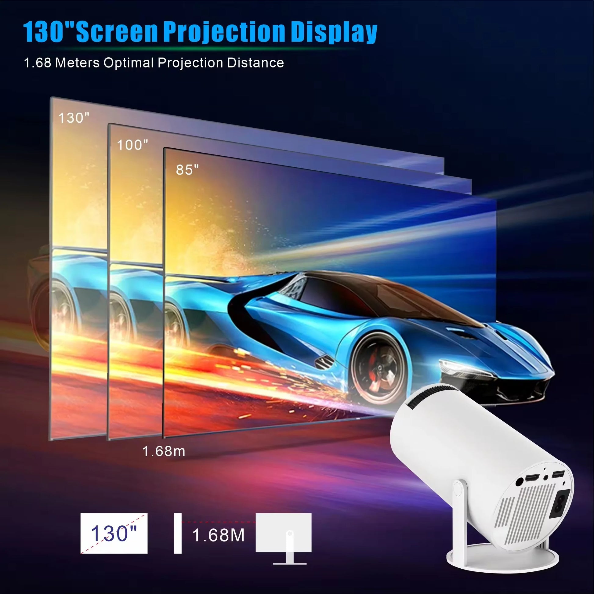 HY300 PK 2026 NEW HY300 PRO Proyector Android 11 HD Video Projecteur Full HD 720P Office Home Smart Portable Mini Projectors