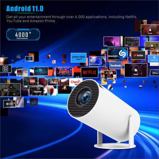 HY300 PK 2026 NEW HY300 PRO Proyector Android 11 HD Video Projecteur Full HD 720P Office Home Smart Portable Mini Projectors
