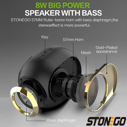 Portable Wireless Speaker Bluetooth Speaker TWS Stereo Speaker 3D Bass Speaker with Hands Free Call Waterproof Audio Accessories