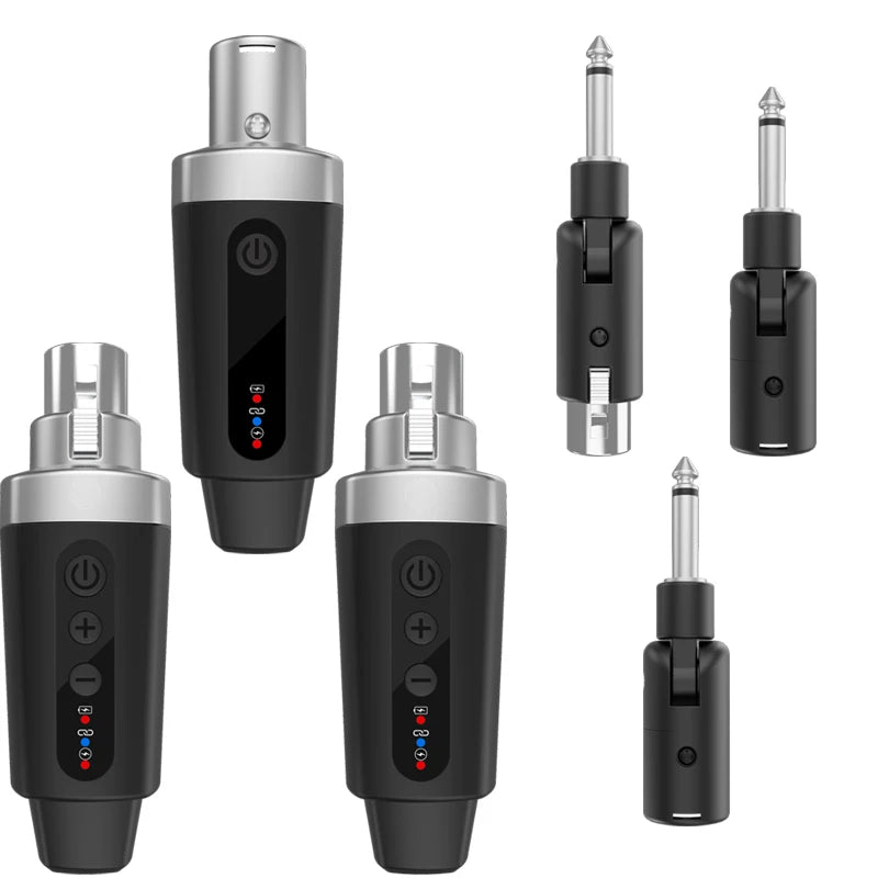 2.4G XLR Wireless Microphone System Transmitter and Receiver Suitable for Dynamic Microphones and 5V Condenser Microphones(M-04)