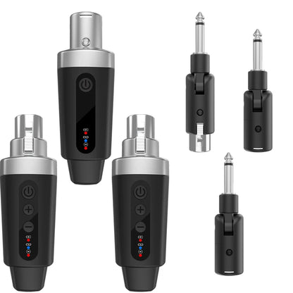 2.4G XLR Wireless Microphone System Transmitter and Receiver Suitable for Dynamic Microphones and 5V Condenser Microphones(M-04)