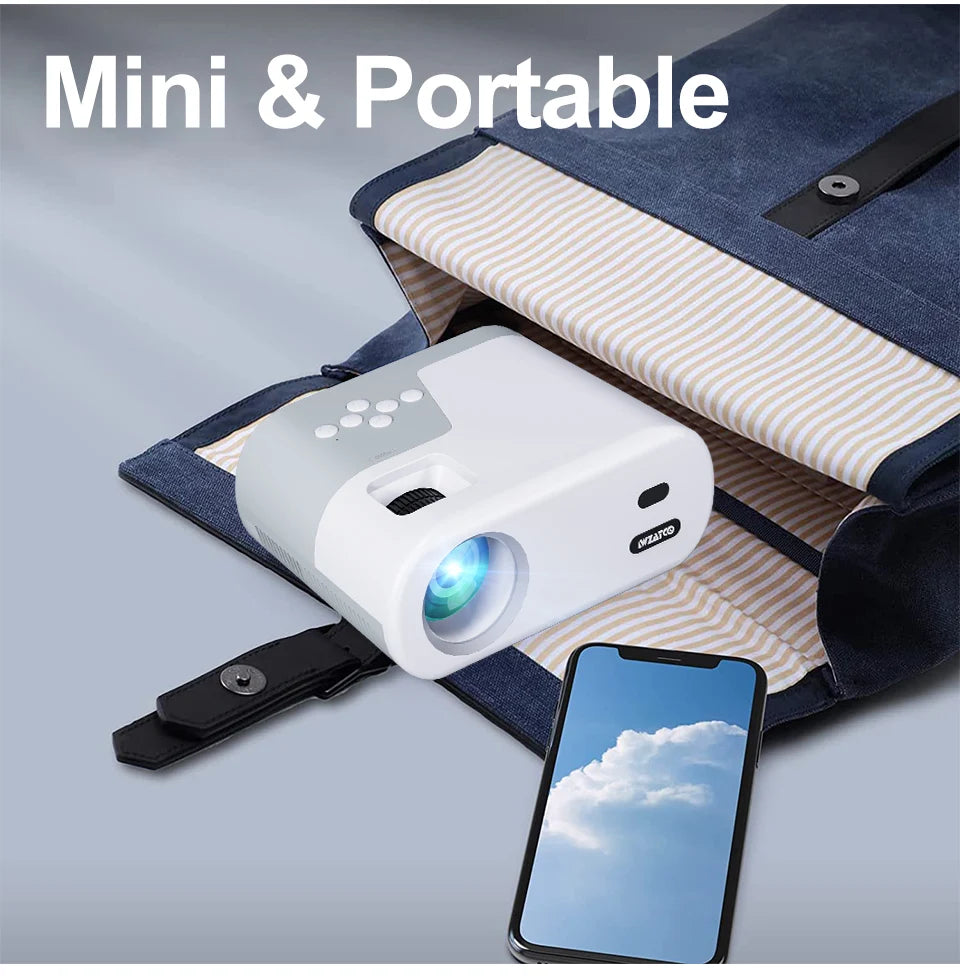 DP02W Mini Projectors Wifi 5 Mirror Screen Bluetooth Support Full HD 1080P Projector 4K LED Home Theater Beamer
