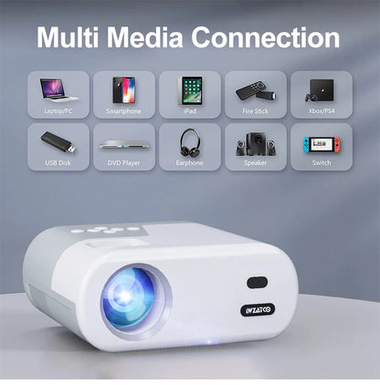DP02W Mini Projectors Wifi 5 Mirror Screen Bluetooth Support Full HD 1080P Projector 4K LED Home Theater Beamer