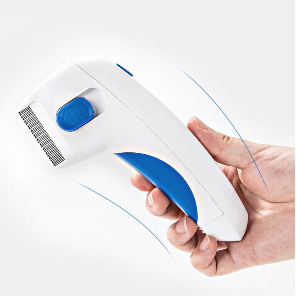Electronic Pet Lice Remover Comb, Flea Comb for Dogs Cats, Rechargeable Electric Flea Removal Brush for Pet Grooming Cleaning