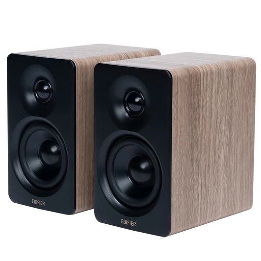 M60 Bluetooth Compact Desktop 2.0 Speakers - High Res - 66 Watts (Oak Brown)