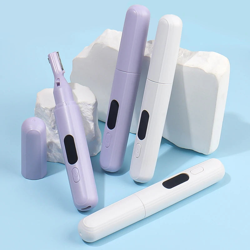 1Pcs Electric Eyebrow Trimmer Face Hair Remover Mini Portable Women Body Shaver Neck Lip Arms and Legs Hairs Removal Blade Razor
