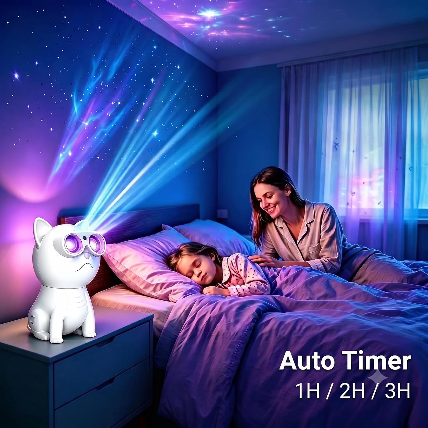 Galaxy Projector for Bedroom, Night Light for Kids Girls Gift, Room Decor | Light Projector with Remote and Timer, Birthday Christmas Party Gifts for Teens Boys, Adjustable Brightness