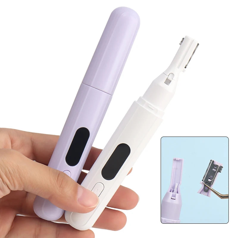 1Pcs Electric Eyebrow Trimmer Face Hair Remover Mini Portable Women Body Shaver Neck Lip Arms and Legs Hairs Removal Blade Razor