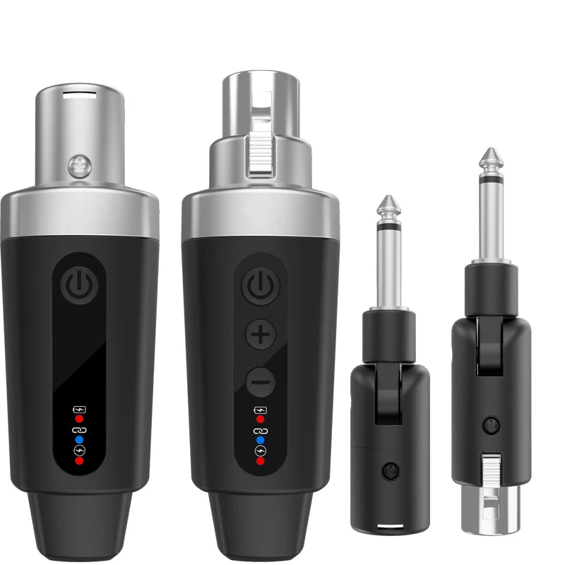 2.4G XLR Wireless Microphone System Transmitter and Receiver Suitable for Dynamic Microphones and 5V Condenser Microphones(M-04)